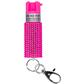 Sabre Jeweled Pepper Spray with Snap Clip Pink