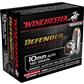 Winchester Defender Pistol Ammo 10mm Luger 180 gr. Bonded Jacket HP 20 rd.