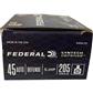 Federal Syntech Defense Pistol Ammo 45 ACP 205 gr. Syntech Defense SJHP 50 rd.