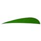 Trueflight Parabolic Feathers Green 4 in. LW 100 pk.